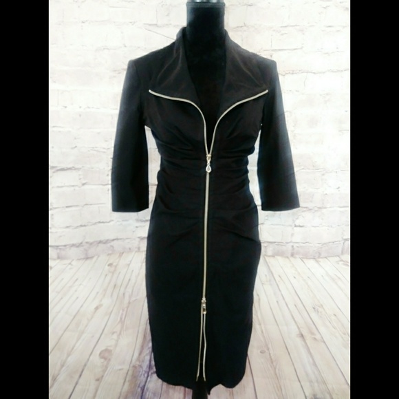 Joseph Ribkoff Dresses & Skirts - Joseph Ribkoff Blk Zipper Fitted Dress Sz 8